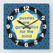 精神体操 スクエア壁時計 (正面)