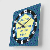 精神体操 スクエア壁時計 (傾斜)