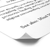 精神保健カウンセラーパーソナライズされたギフト ポスター (角)