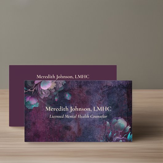 精神保健カウンセラー紫牡丹 |自然 名刺