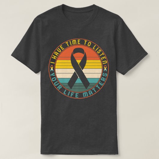 精神保健カウンセラー自殺防止覚醒 Tシャツ (デザイン正面)