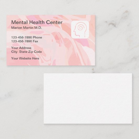 精神保健プロフェッショナル精神療法 名刺 (正面/裏面)