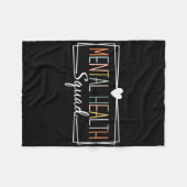 精神保健分隊の脳疾患精神保健法 フリースブランケット (正面(横))