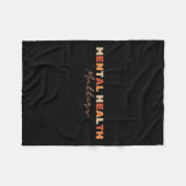 精神保健問題うつ自殺が待ち受ける フリースブランケット (正面(横))