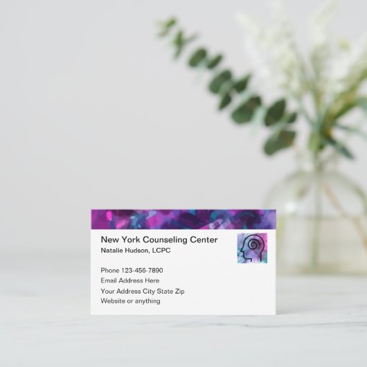 精神保健心理療法士アポイントメントカード 名刺 (スタンド正面)