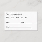 精神保健心理療法士アポイントメントカード 名刺 (裏面)