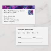 精神保健心理療法士アポイントメントカード 名刺 (正面/裏面)