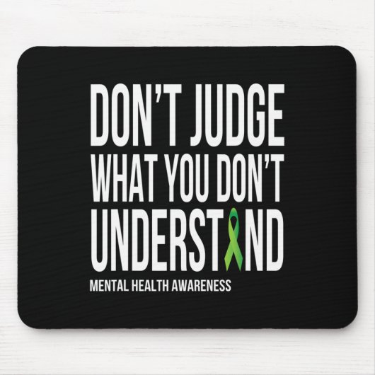 精神保健意識を理解していないものを判断する マウスパッド (正面)