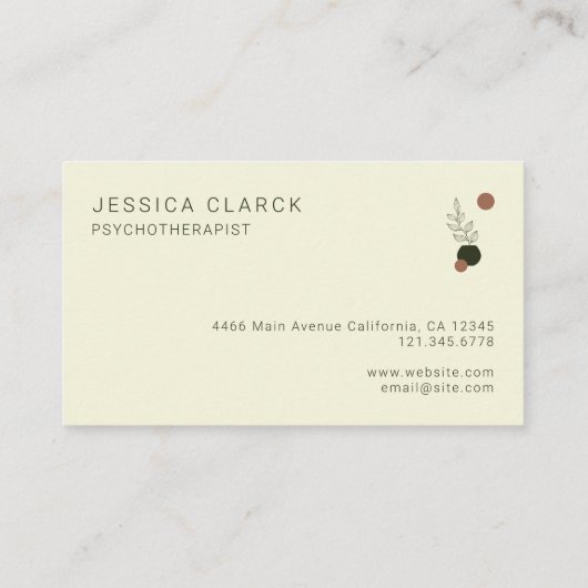 精神保健指導官及び精神療法士 名刺 (裏面)