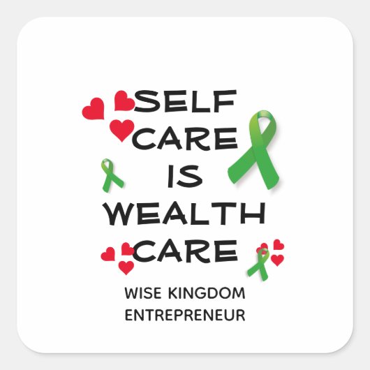 精神保健気に自は財気に業 スクエアシール (正面)