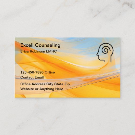 精神保健相談事モダン業票 名刺 (正面)