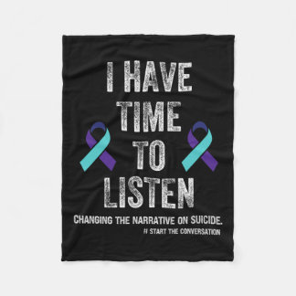 精神保健聞自殺する時間がある フリースブランケット