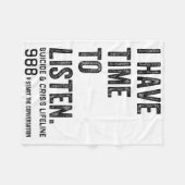 精神保健聞自殺する時間がある フリースブランケット (正面(横))