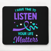 精神保健聞自殺する時間がある マウスパッド (正面)