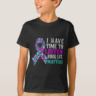 精神保健聞自殺する時間がある Tシャツ