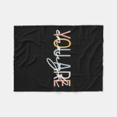 精神保健認識度病の心配が十分にある フリースブランケット (正面(横))