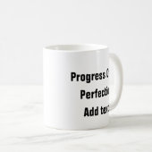 精神健康の進歩は自己成長を完成しない コーヒーマグカップ (正面右)