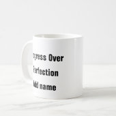 精神健康の進歩は自己成長を完成しない コーヒーマグカップ (正面左)