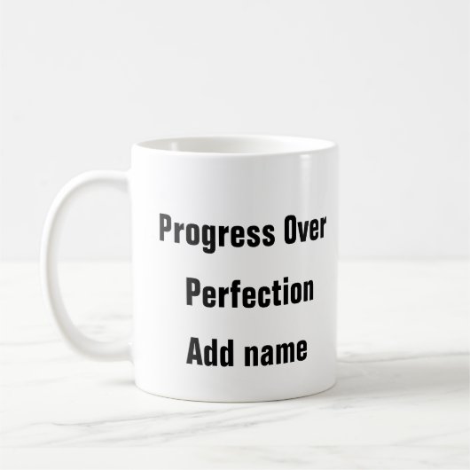 精神健康の進歩は自己成長を完成しない コーヒーマグカップ (左)