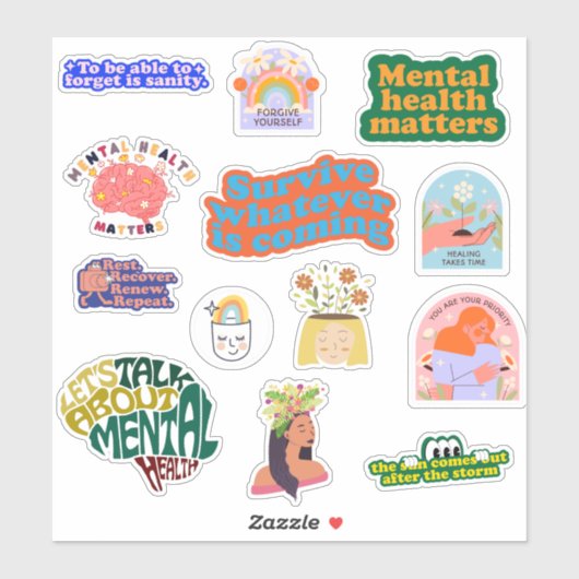 精神健康束 シール (シート)