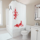 精神分析のキラーのおもしろいのシルエット… シャワーカーテン (インサイチュ)