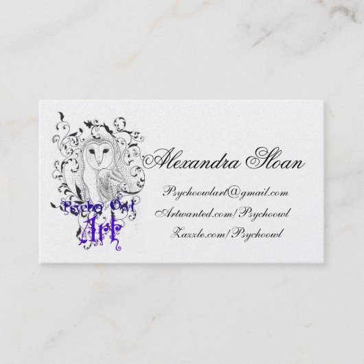 精神分析のフクロウの名刺 名刺 (正面)