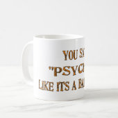 精神分析のユーモアのマグ コーヒーマグカップ (正面左)
