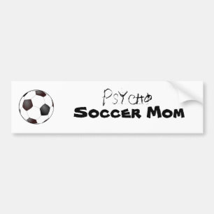 精神分析サッカーボールサッカーのお母さん バンパーステッカー