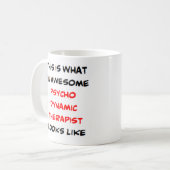 精神力学的セラピスト素晴らし、 コーヒーマグカップ (正面左)