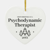 精神動的セラピスト新しいジョブクリスマス セラミックオーナメント (正面)