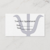 精神医学のアポイントメントカード 予約カード (裏面)