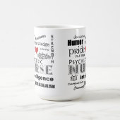 精神医学のナースのプライド属性+赤いハート コーヒーマグカップ (中央)