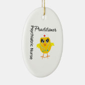 精神医学のナースの従業者のひよこv1 セラミックオーナメント (右)