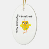 精神医学のナースの従業者のひよこv1 セラミックオーナメント (左)