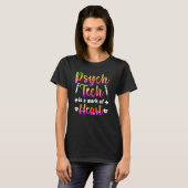 精神医学のハートの心理技術の仕事Psych Te Tシャツ (正面フル)