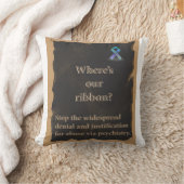 精神医学の乱用をストップ認識度のリボンの枕 クッション (ブランケット)