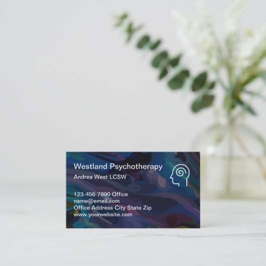 精神医学カウンセラー 名刺 (スタンド正面)