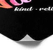 精神医学ナースハートワードクラウドウォーターの色 ポスター (角)