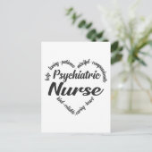 精神医学ナースハートワードクラウド シーズンポストカード (スタンド正面)