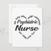 精神医学ナースハートワードクラウド シーズンポストカード (正面/裏面)