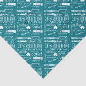 精神医学ナースプライド文字デザイン+ホワイトハート 薄葉紙 (詳細)