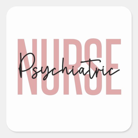 精神医学ナース |メンタルヘルスナース スクエアシール (正面)