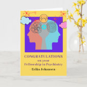 精神医学プロファイルのフェローシップおめでとう カード (黄色い花)