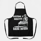 精神性のベーカーBaを焼くおもしろいこと エプロン (正面)