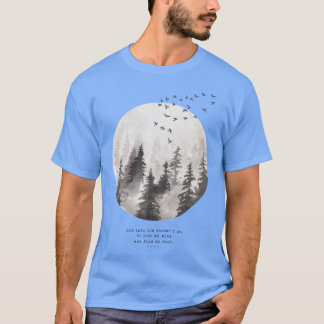 精神性を求めて森へ行く Tシャツ