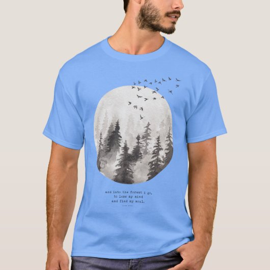 精神性を求めて森へ行く Tシャツ (正面)
