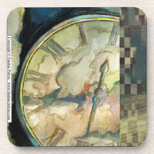 "精神旅行"の、3つのプラスチックコースター