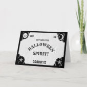 精神板ハロウィンの精神の挨拶状 カード (正面)