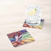 精神消費のみ スクエアペーパーコースター (インサイチュ)