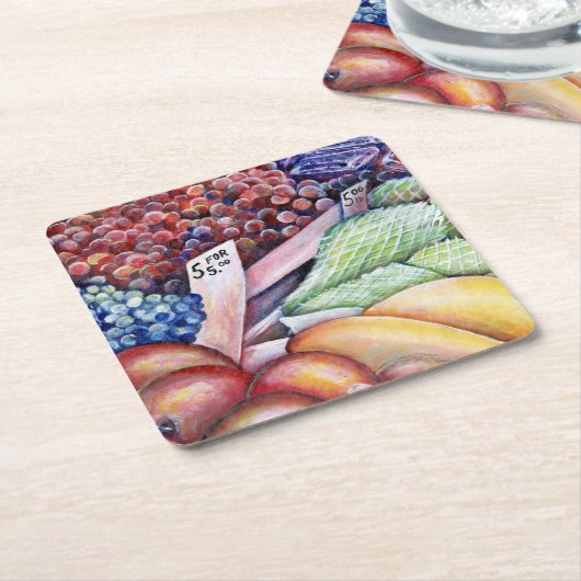 精神消費のみ スクエアペーパーコースター (アングル)